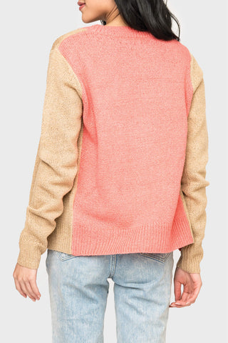 Button Front Colorblock Cardigan in - 25, LAYERS, 254, SALE photo