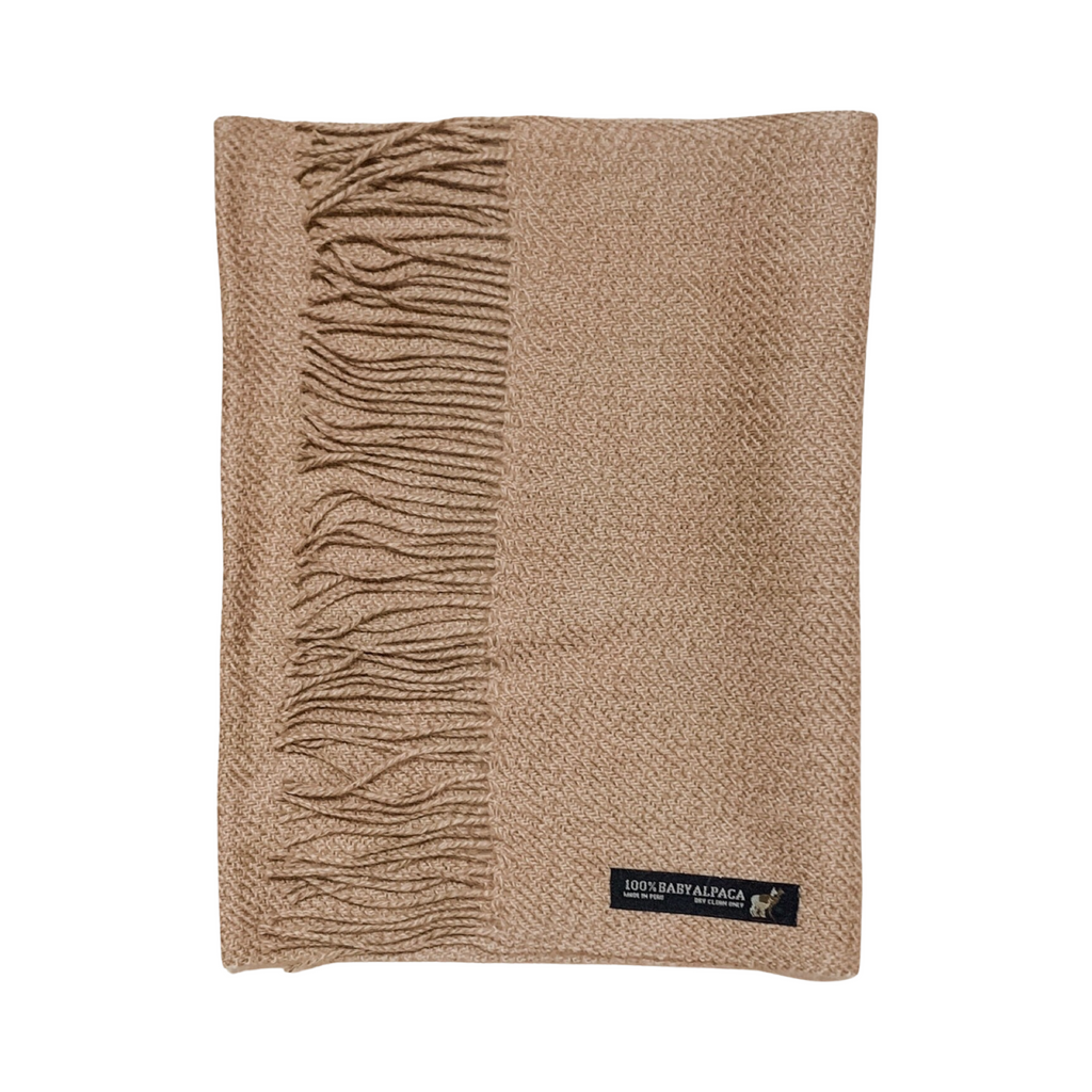 Camel 100% Baby Alpaca Shawl in - photo