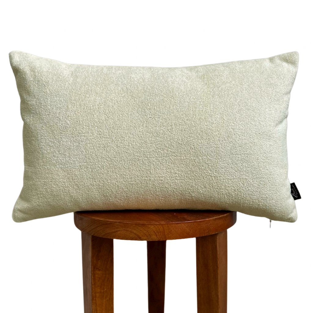 Cream Sherpa Lumbar Pillow Cover in - photo