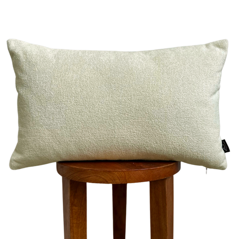 Cream Sherpa Lumbar Pillow Cover in - photo