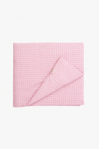 Pink Gingham Crib Quilted Blanket