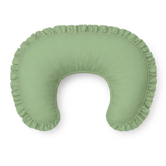 Little Mae & Co. Green Ruffle Nursing Pillow Cover - New Ruffle