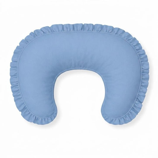 Little Mae & Co. Blue Ruffle Nursing Pillow Cover - New Ruffle