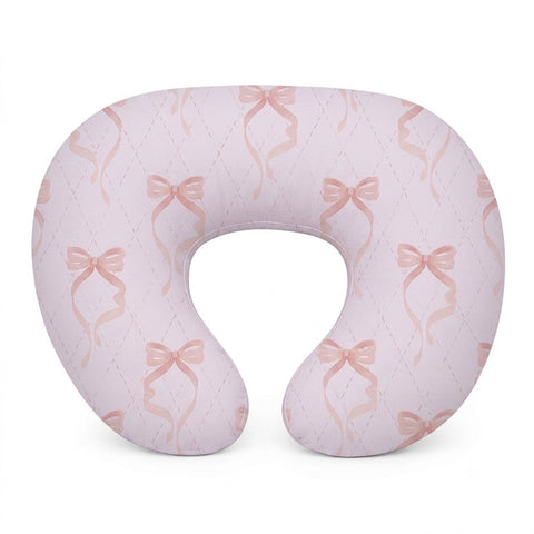 Pink Bow Ruffle Nursing Pillow Cover - New No Ruffle