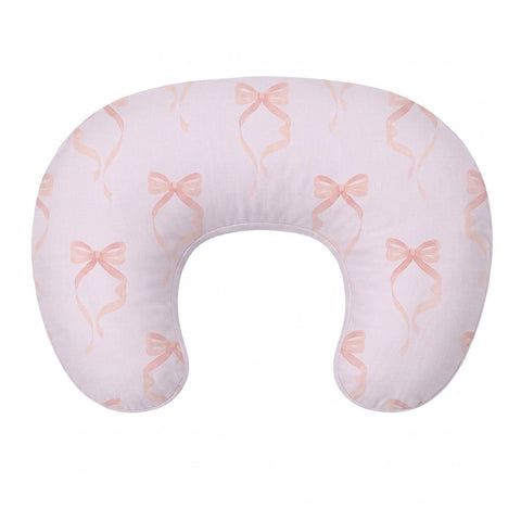 Little Mae & Co. Pink Bow Ruffle Nursing Pillow Cover - New Cover No Ruffle