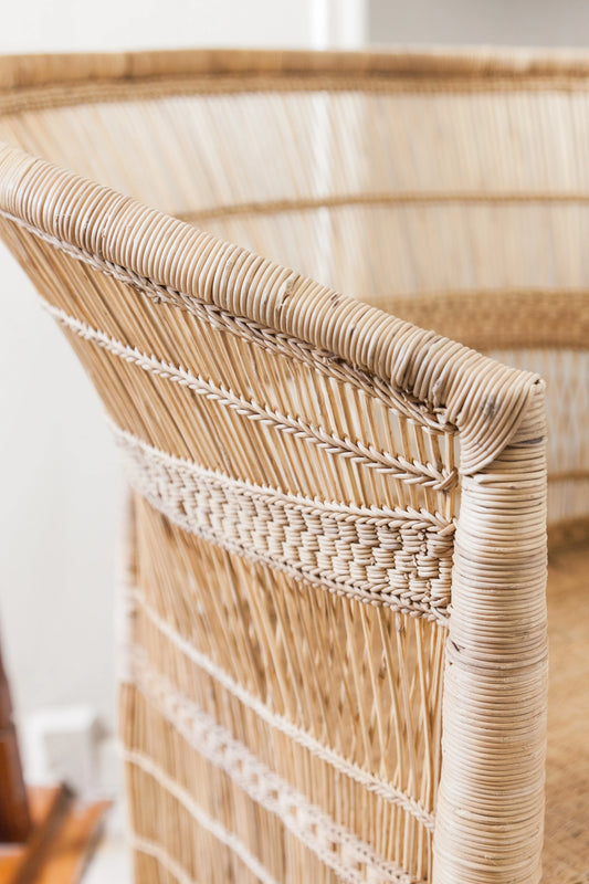 Handcrafted Malawi Cane Accent Chair in - Decor photo