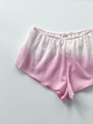 Sheer Gradient Shorts in Pink - SHORTS photo