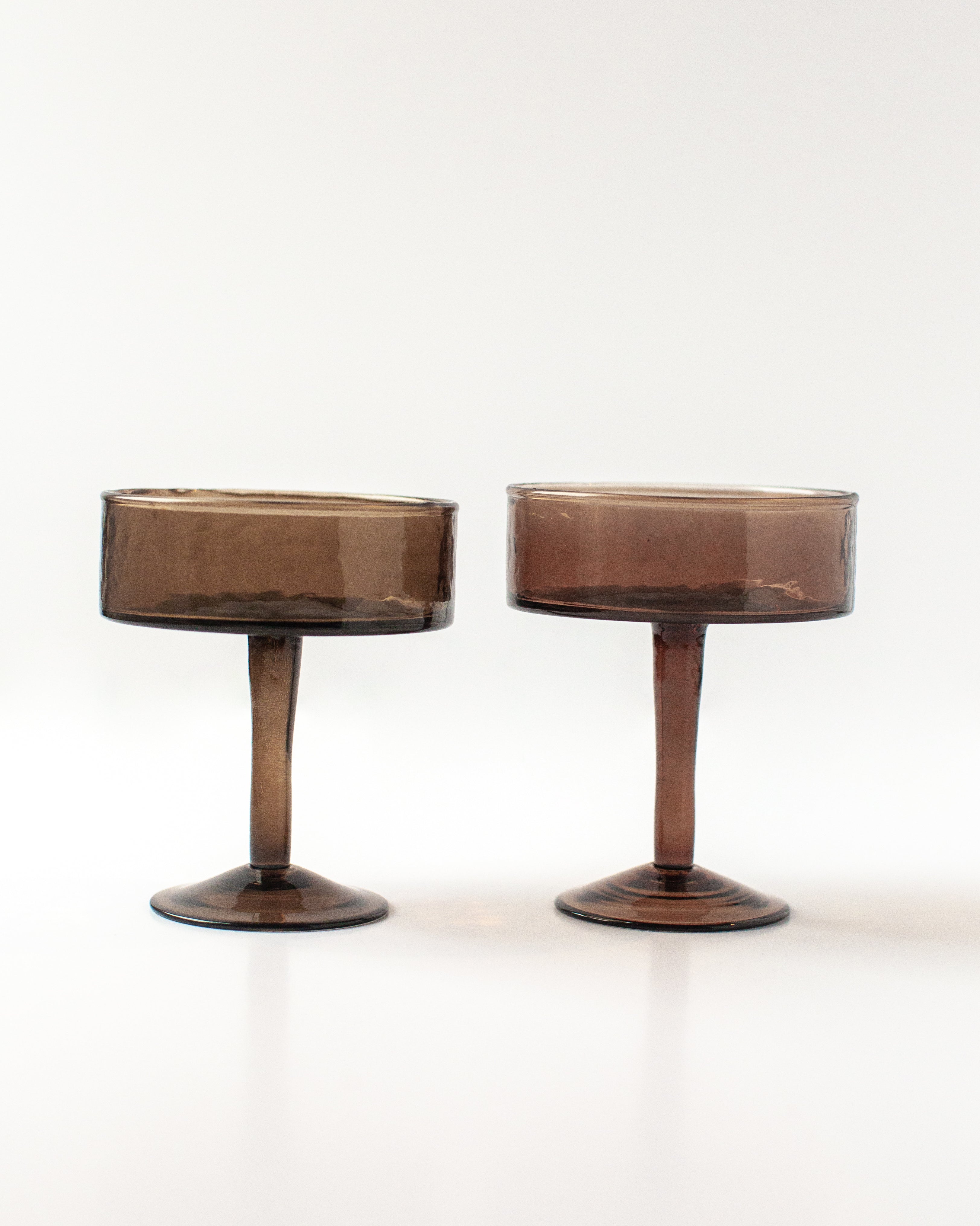 Handblown Hammered Coupe Cocktail Glass Pair - SwagglyLife Home & Fashion