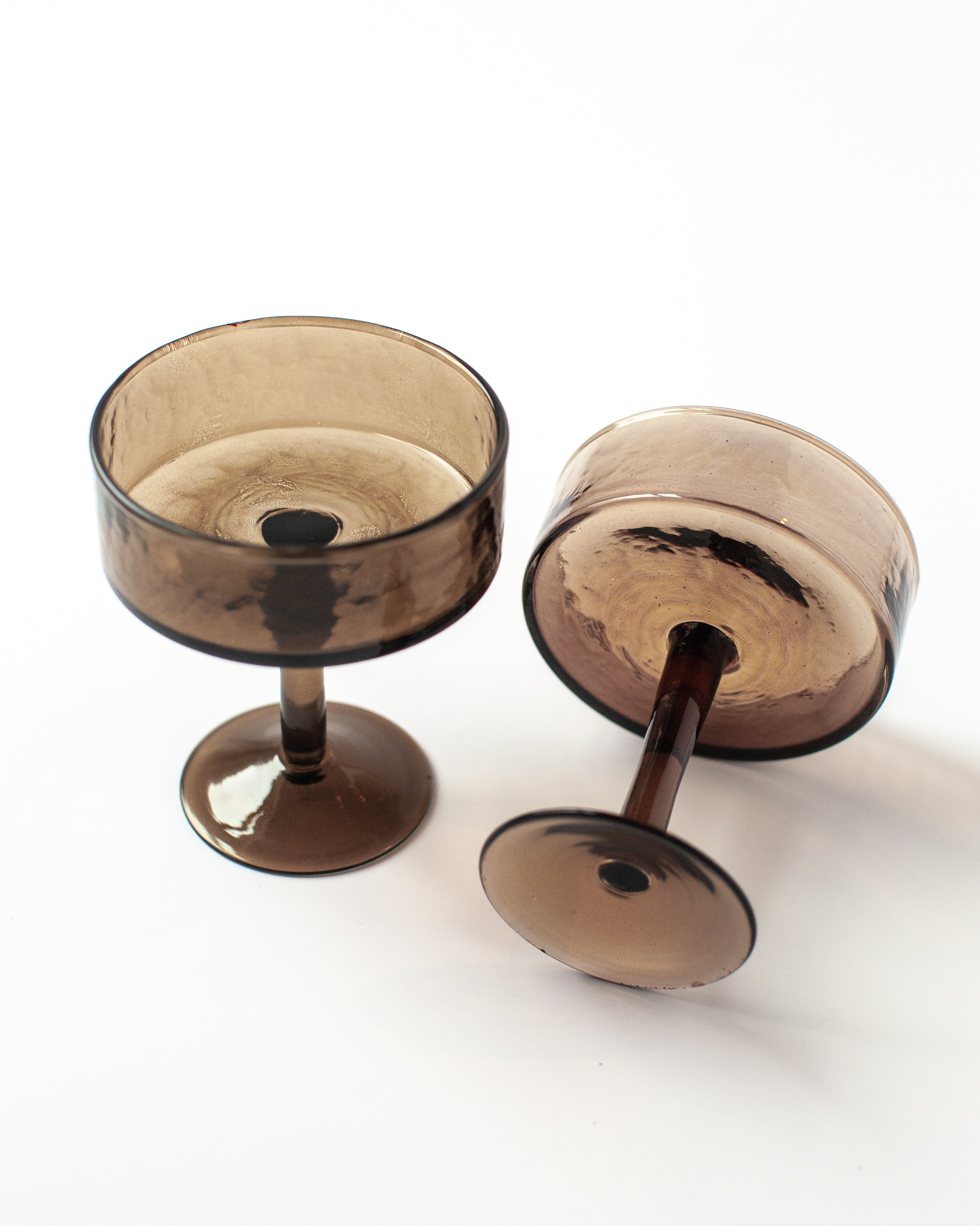 Handblown Hammered Coupe Cocktail Glass Pair - SwagglyLife Home & Fashion
