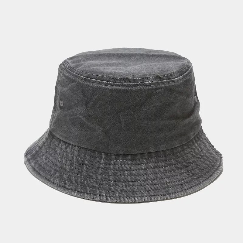 Distressed Bucket Hats in Gray - photo