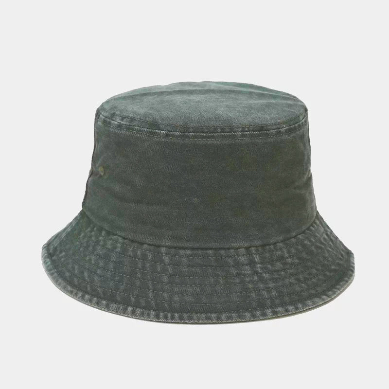Distressed Bucket Hats in Army - photo