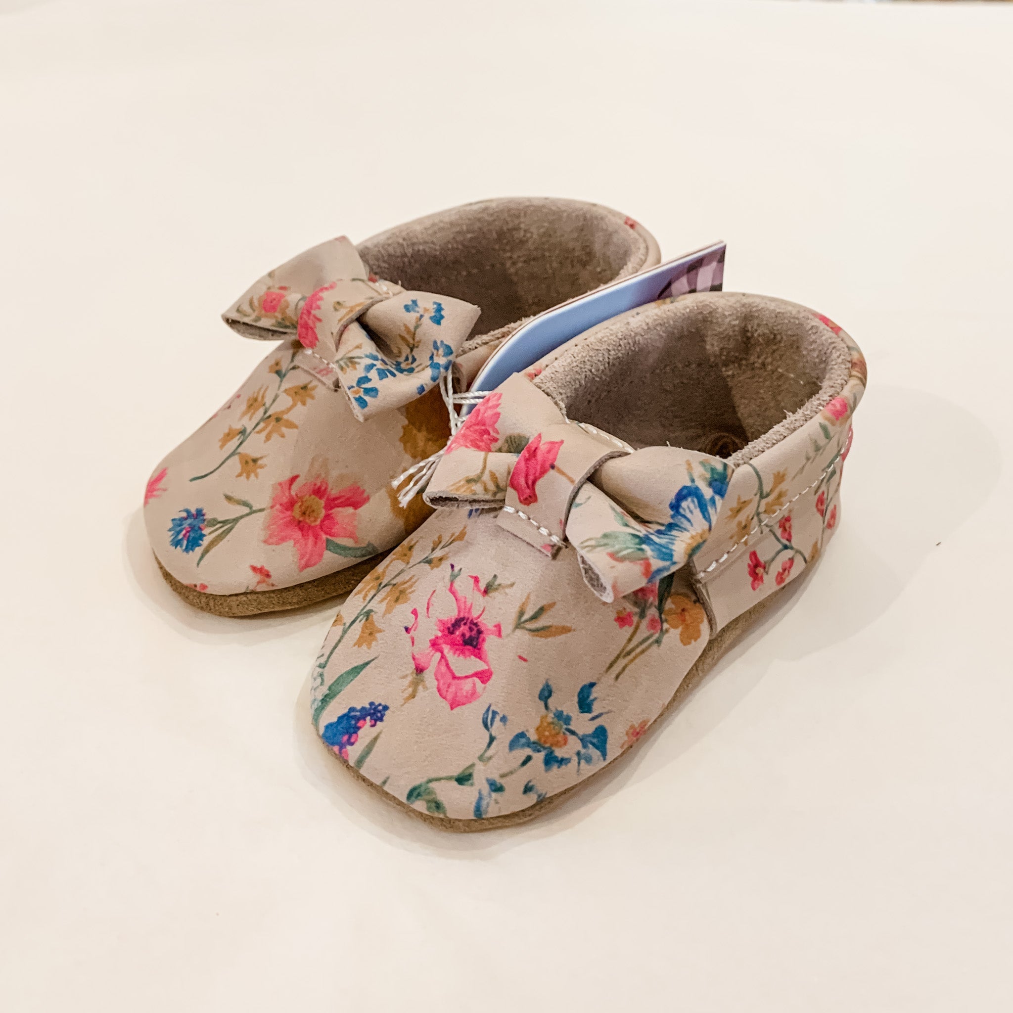Floral Bow Moccasins in - photo
