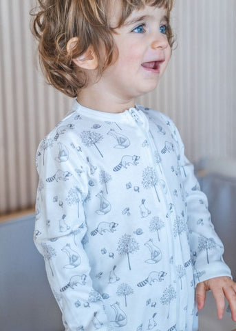 Gray Raccoon Baby Pajama