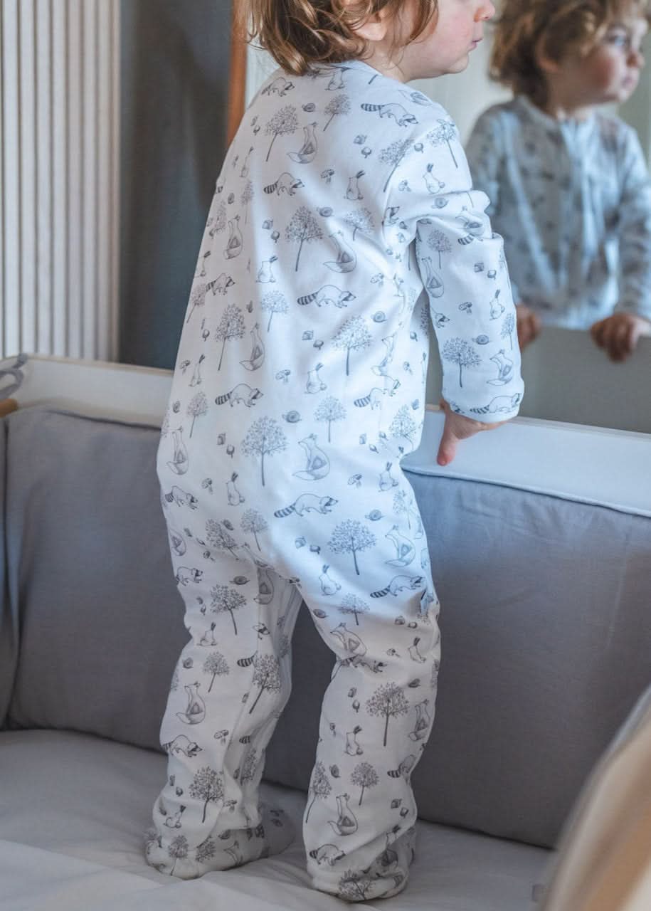 Gray Raccoon Baby Pajama