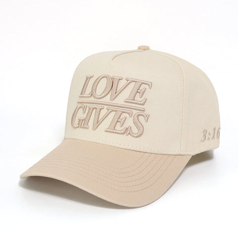 LOVE GIVES Hat in Khaki Crème - Merch photo