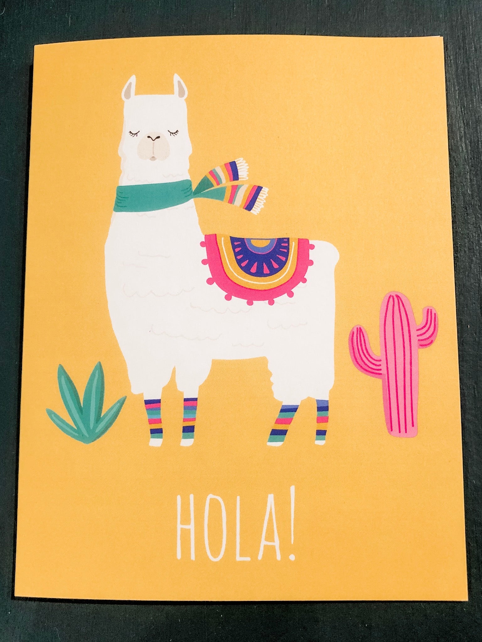 Hola Greeting Card in - photo