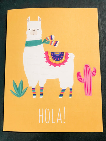Hola Greeting Card in - photo