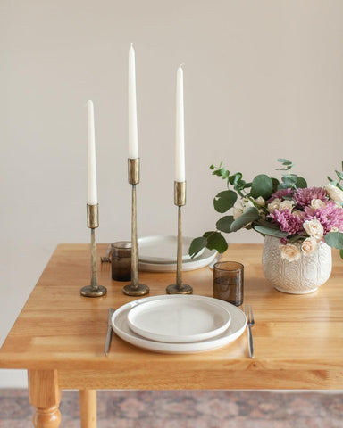 Dante Hand-Forged Iron Candle Stands | Set of 3