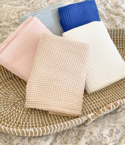 Waffle Blankets - Newborn, Baby, Toddler - 100% Cotton in - Swaddle Blankets & Hat / Headband Sets photo