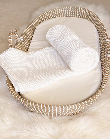 Waffle Blankets - Newborn, Baby, Toddler - 100% Cotton in - Swaddle Blankets & Hat / Headband Sets photo