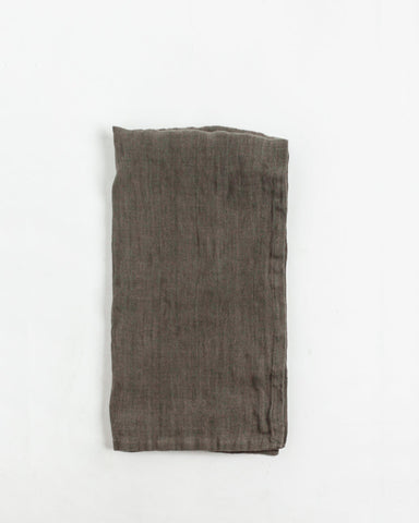 Stone Washed Linen Dinner Napkins in Fossil Gray - Cloth Napkins photo