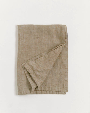 Stone Washed Linen Tea Towel in Flax - Default photo