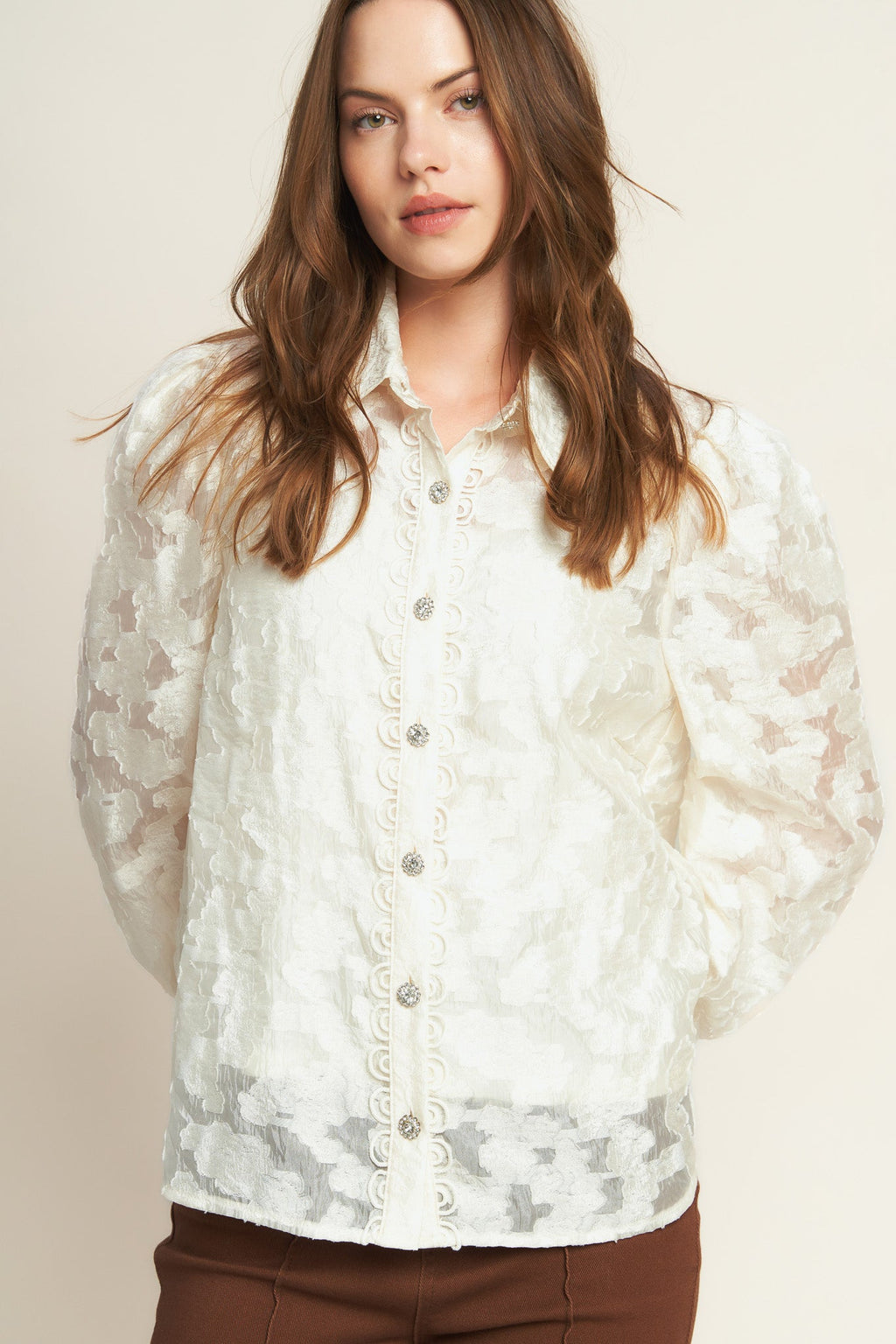 Luminous Glow Woven Top in - TOPS photo