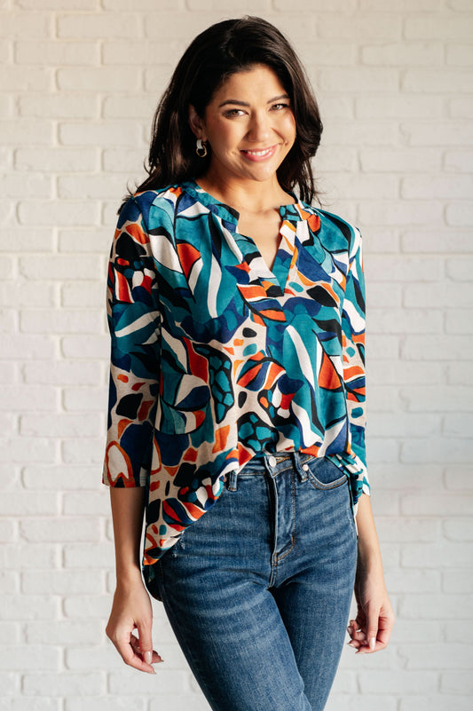 I Think Different Top in Abstract Teal in - Tops photo