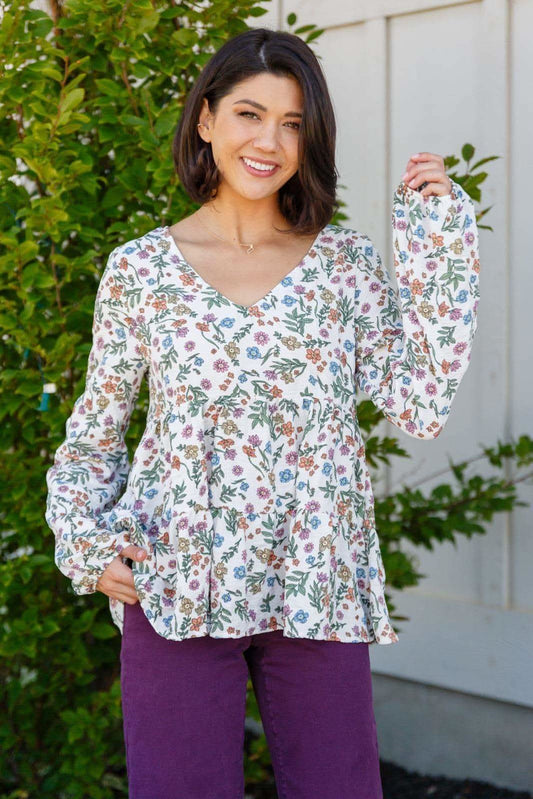 I Think I Can V-Neck Floral Top in - Tops photo