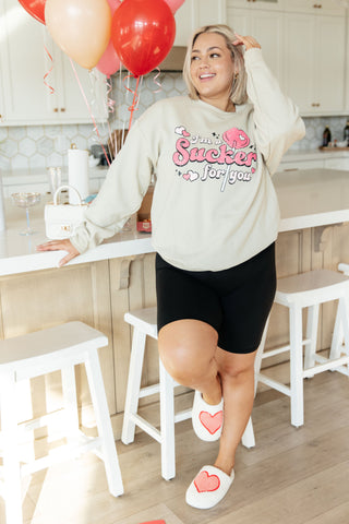 I'm A Sucker For You Valentine Pullover in - Tops photo