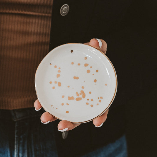Gold Speckled Jewelry Dish in - Jewelry Dishes photo
