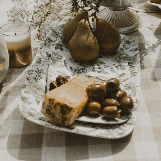 Green Delft Stacking Melamine Tray - set of 2 in - SERVING TRAYS photo