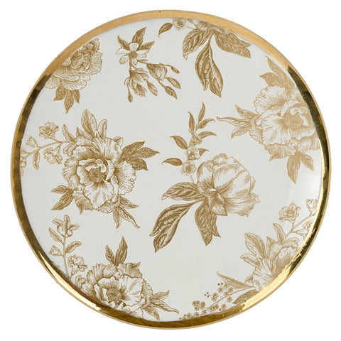 Gold Delft Trinket Dish with Lid in - Trinket Box photo