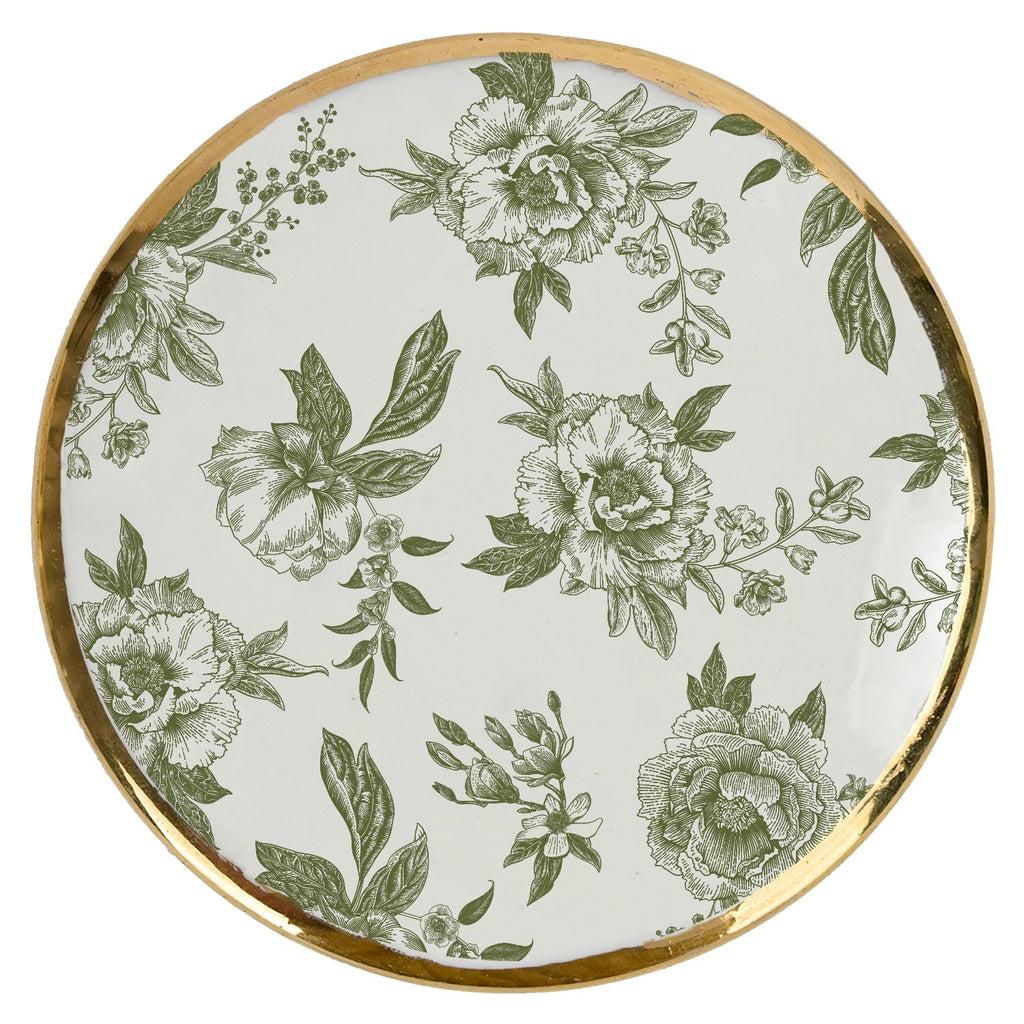 Green Delft Trinket Dish with Lid in - Trinket Box photo
