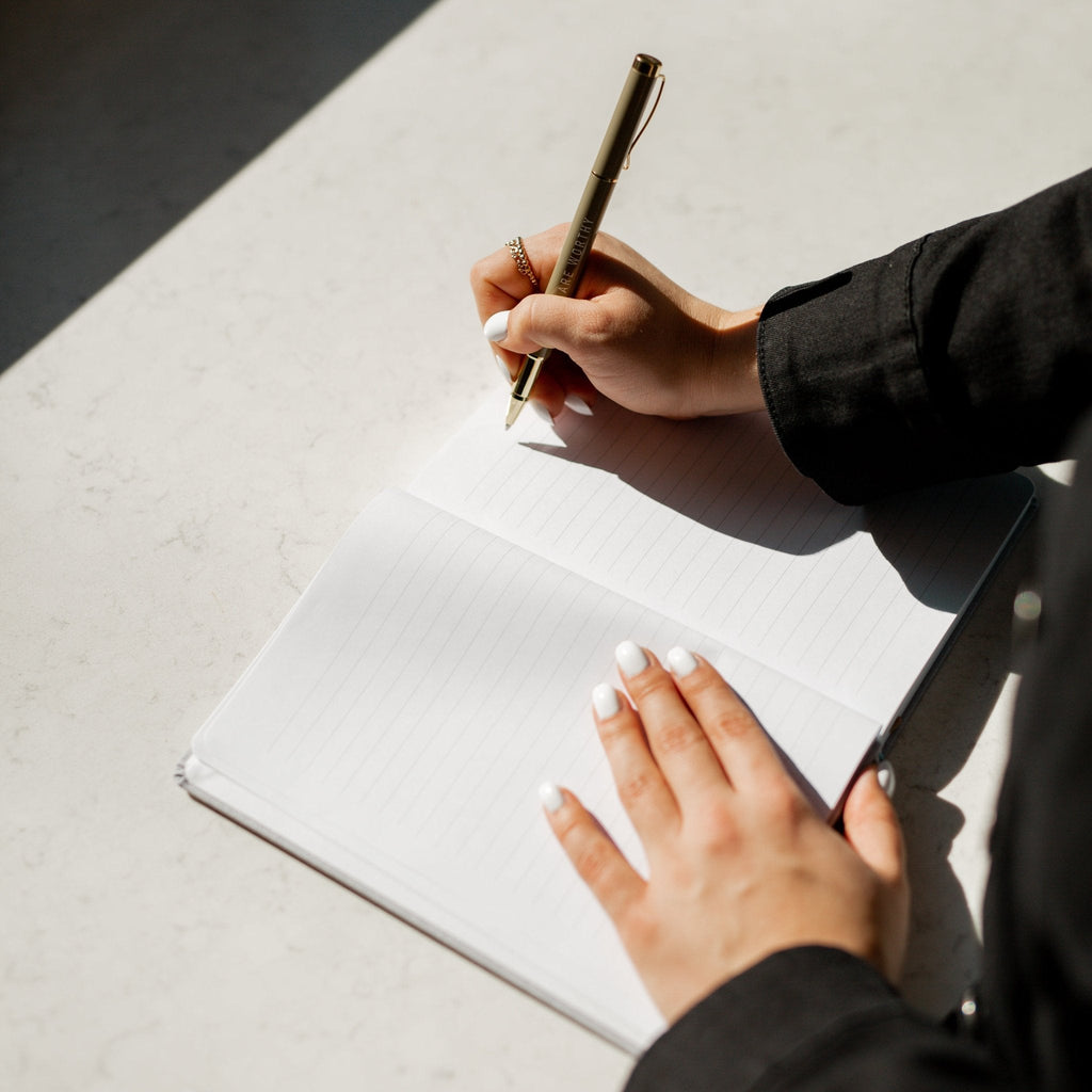 Strong Beautiful Brave Courageous Fabric Journal - SwagglyLife Home & Fashion