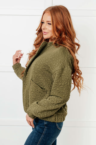 Jungle Explorer Quilted Zip Up Jacket in - Layers photo