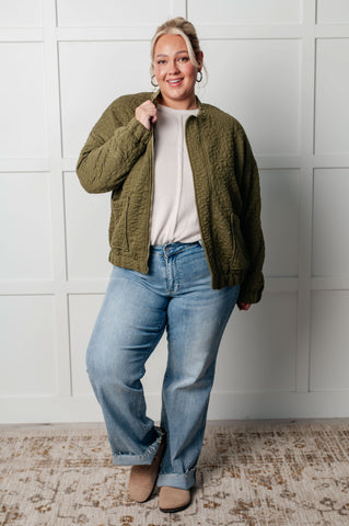 Jungle Explorer Quilted Zip Up Jacket in - Layers photo