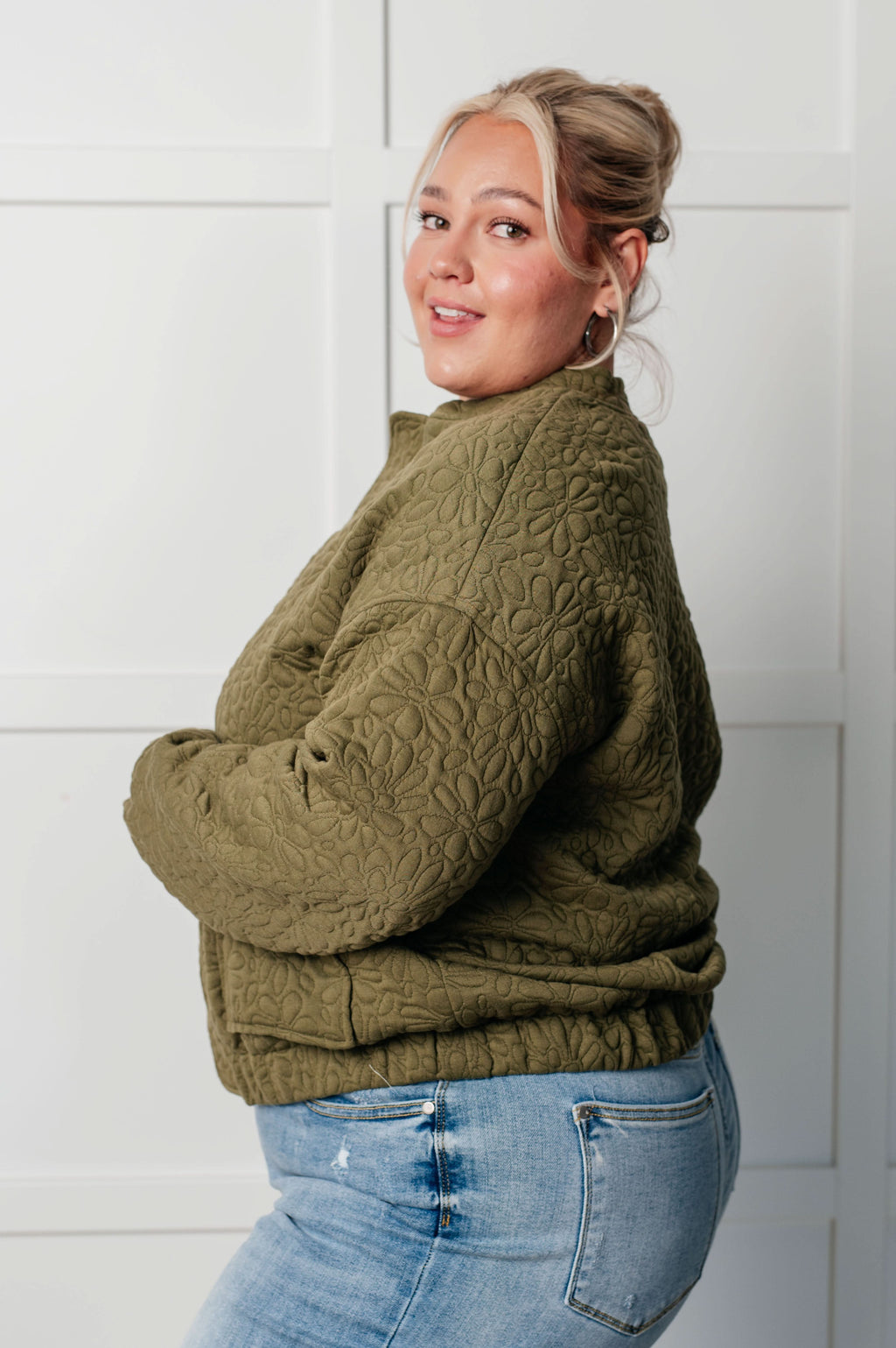 Jungle Explorer Quilted Zip Up Jacket in - Layers photo