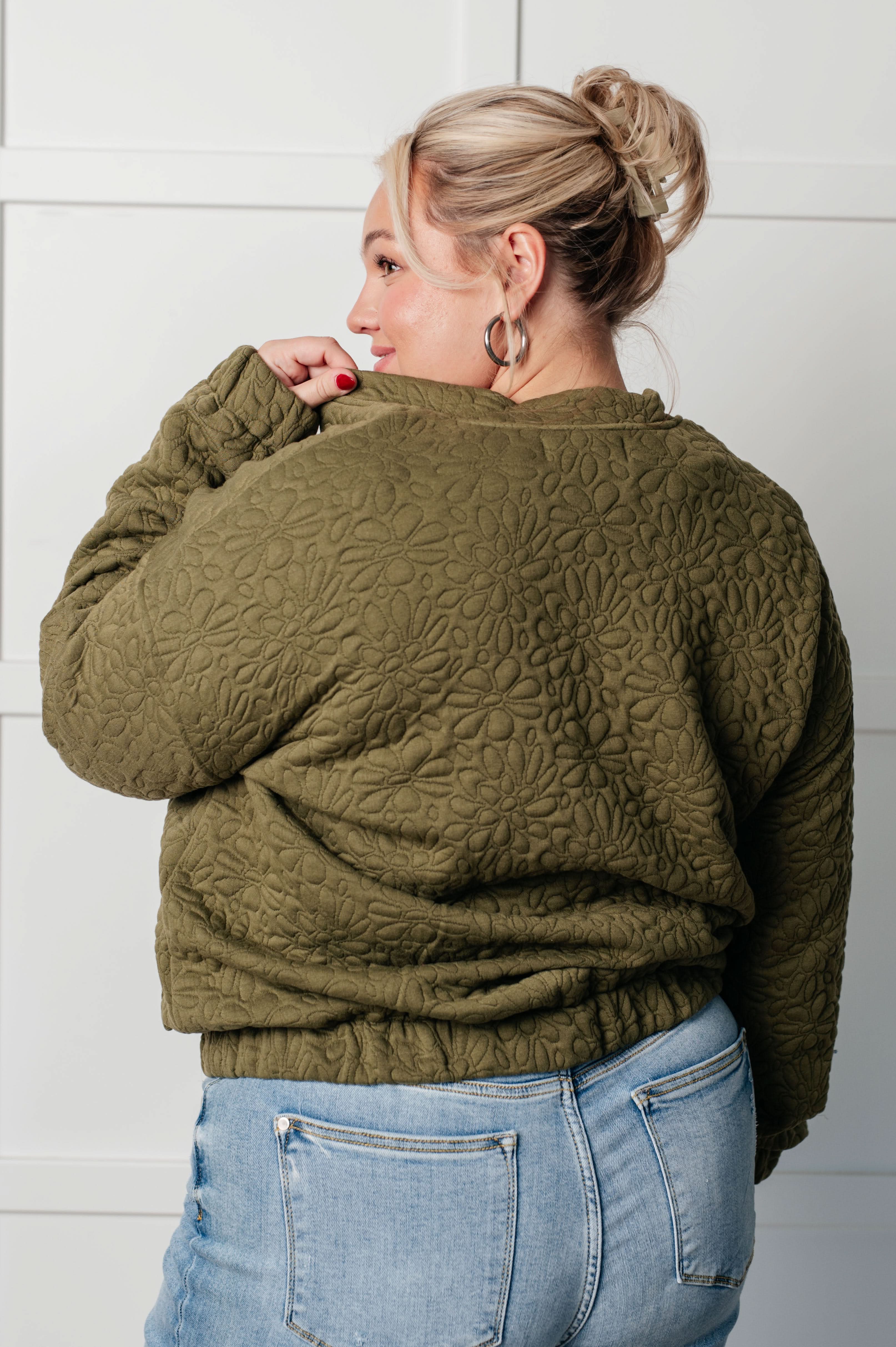 Jungle Explorer Quilted Zip Up Jacket in - Layers photo