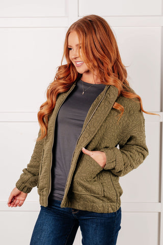 Jungle Explorer Quilted Zip Up Jacket in - Layers photo