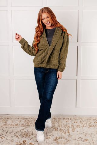 Jungle Explorer Quilted Zip Up Jacket in - Layers photo