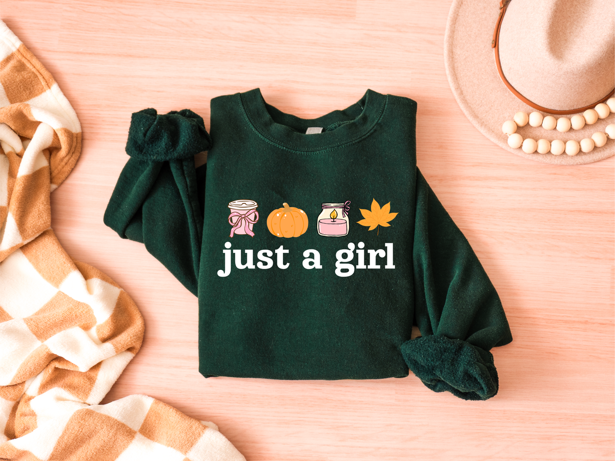 Just a Girl Graphic Tee and Sweatshirt in - Womens photo