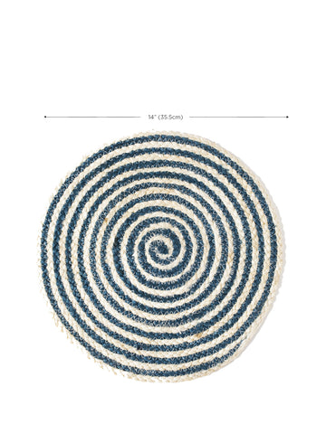 Kata Spiral Placemat - Blue (Set of 4) in - KITCHEN photo