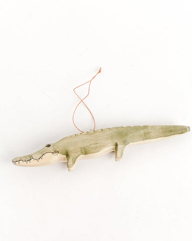 Hand-Carved Gator Ornament