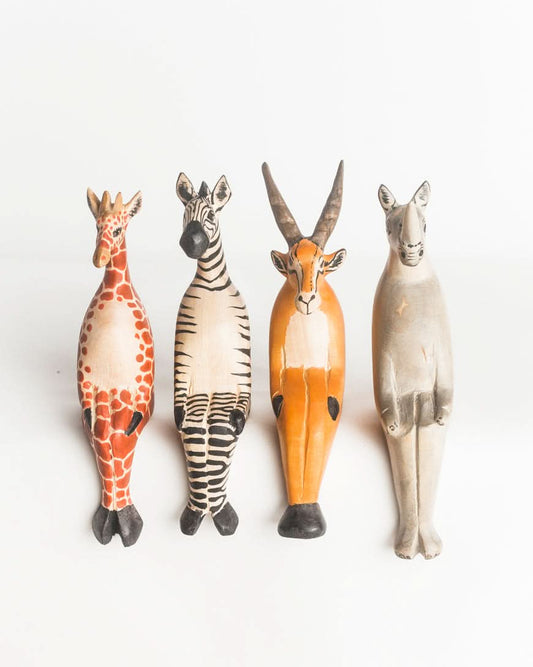 Hand-carved Zebra Shelf Sitter in - Decor photo