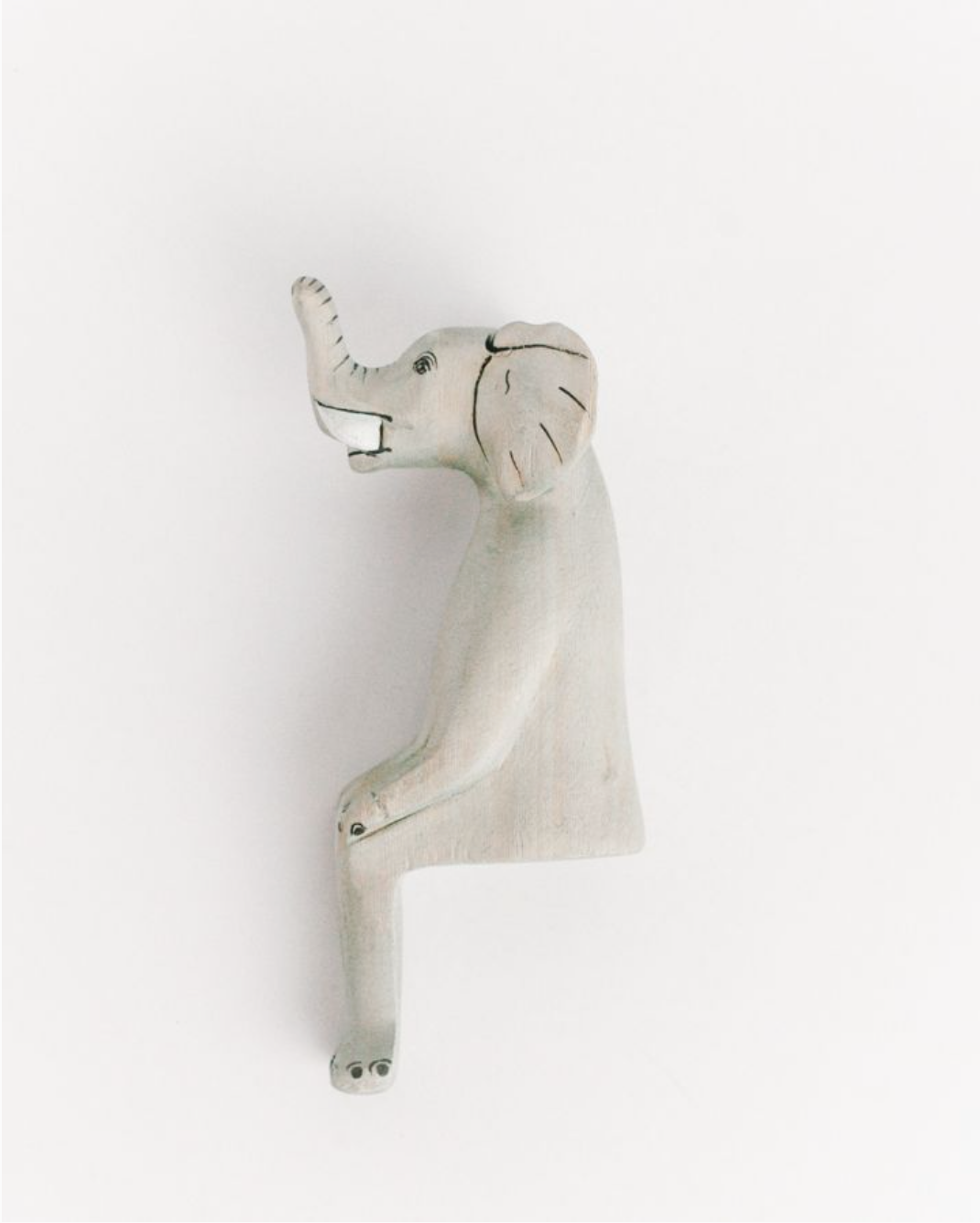 Hand-carved Elephant Shelf Sitter in Default Title - Decor photo