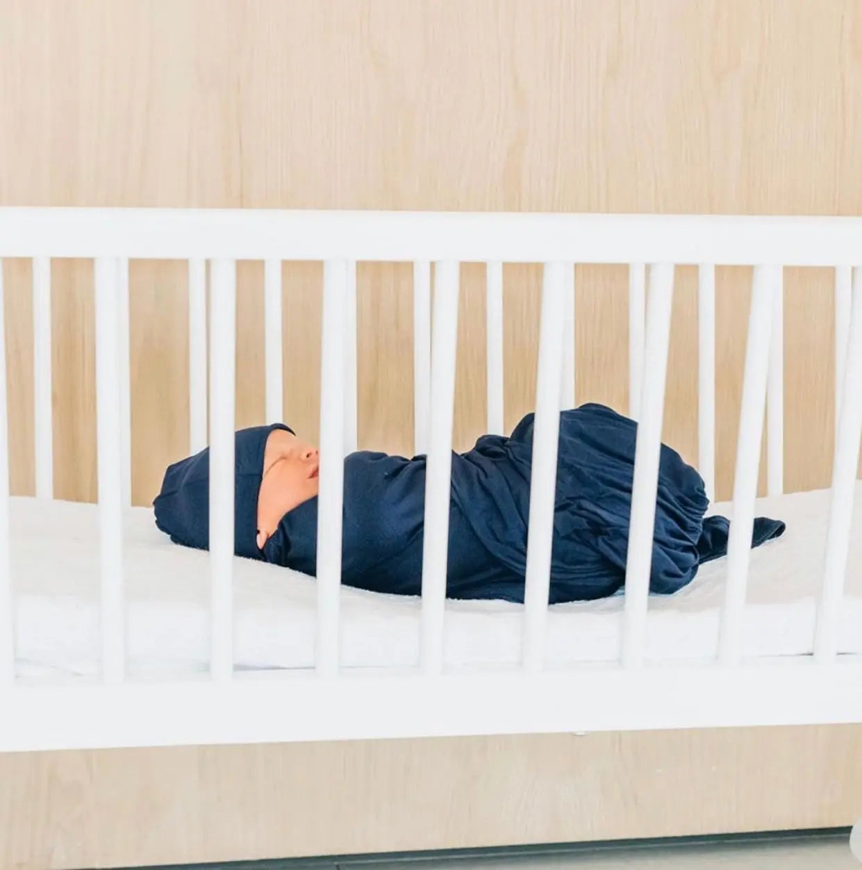 Swaddle Blanket and Hat Set - Navy Blue in - Swaddle Blankets & Hat / Headband Sets photo