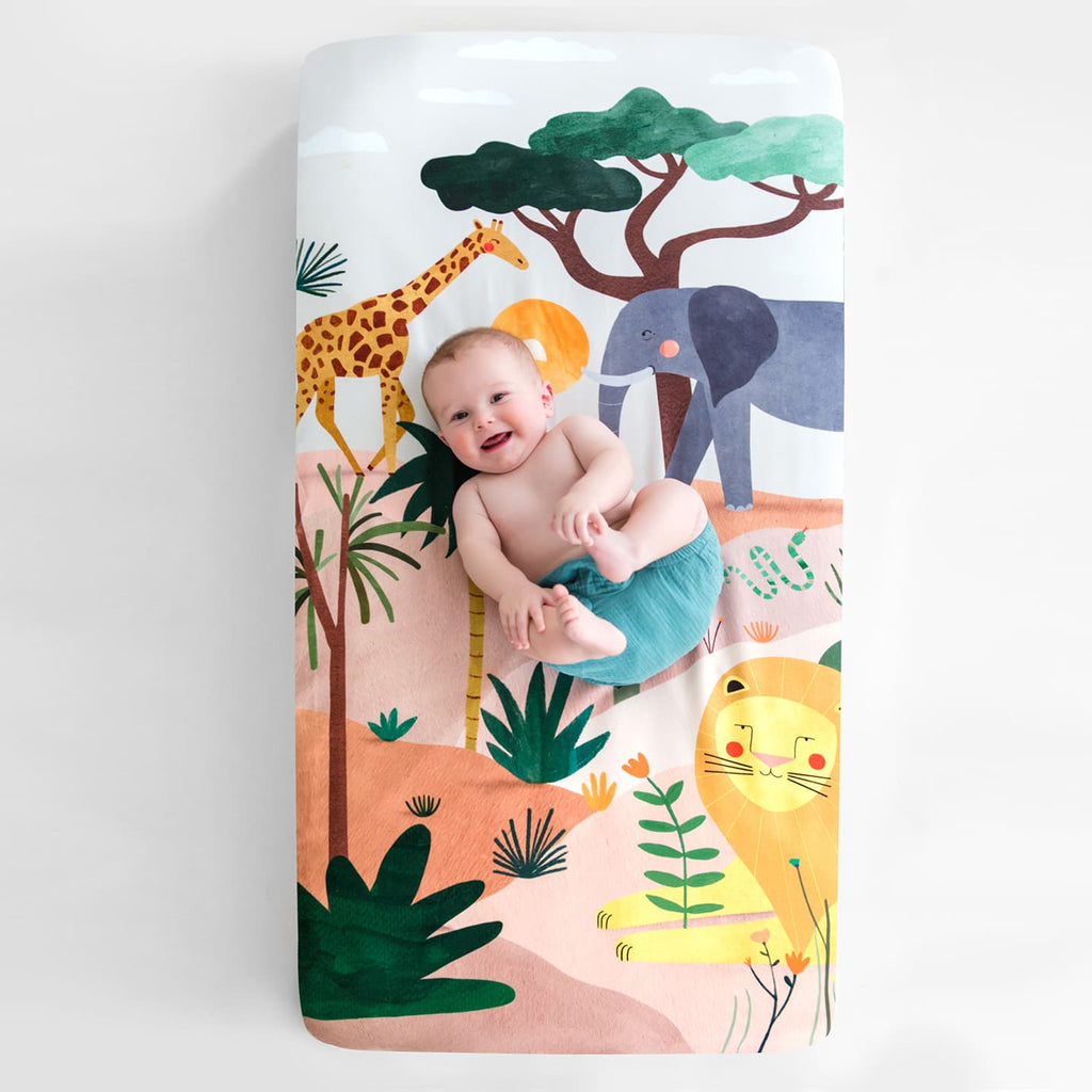 In The Savanna Mini Crib Sheet in - Crib sheets photo