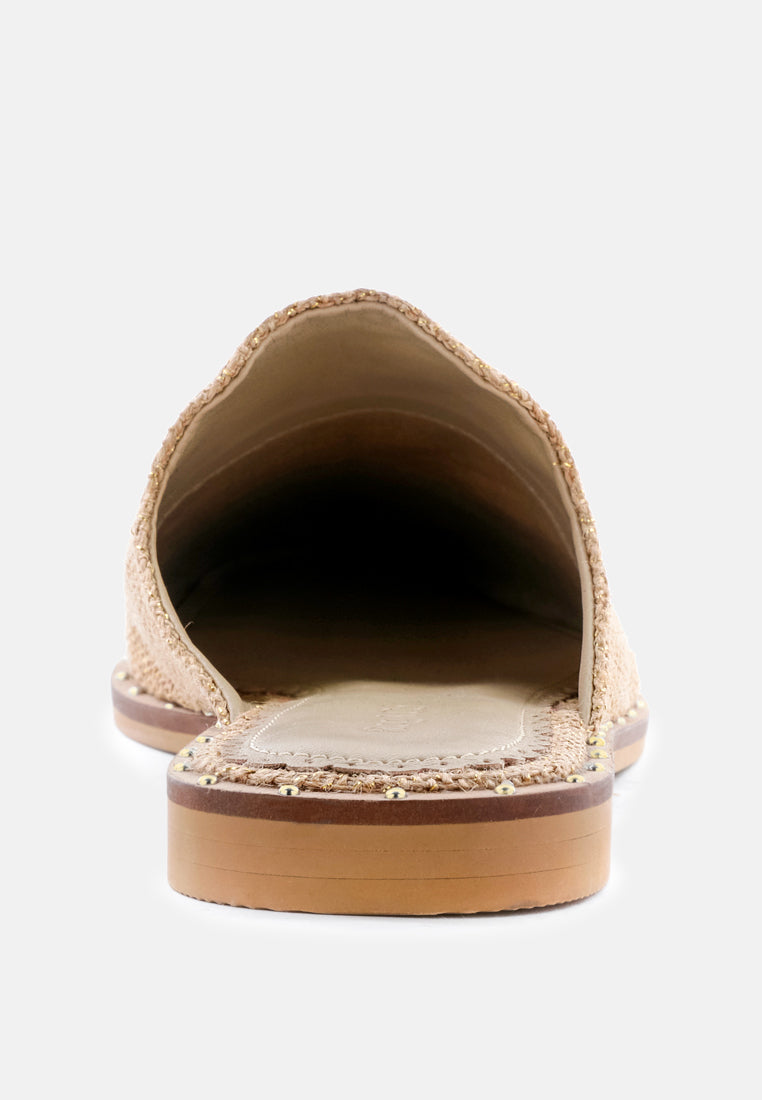 Rag & Co. Lia Handcrafted Canvas Mules in - Mules photo