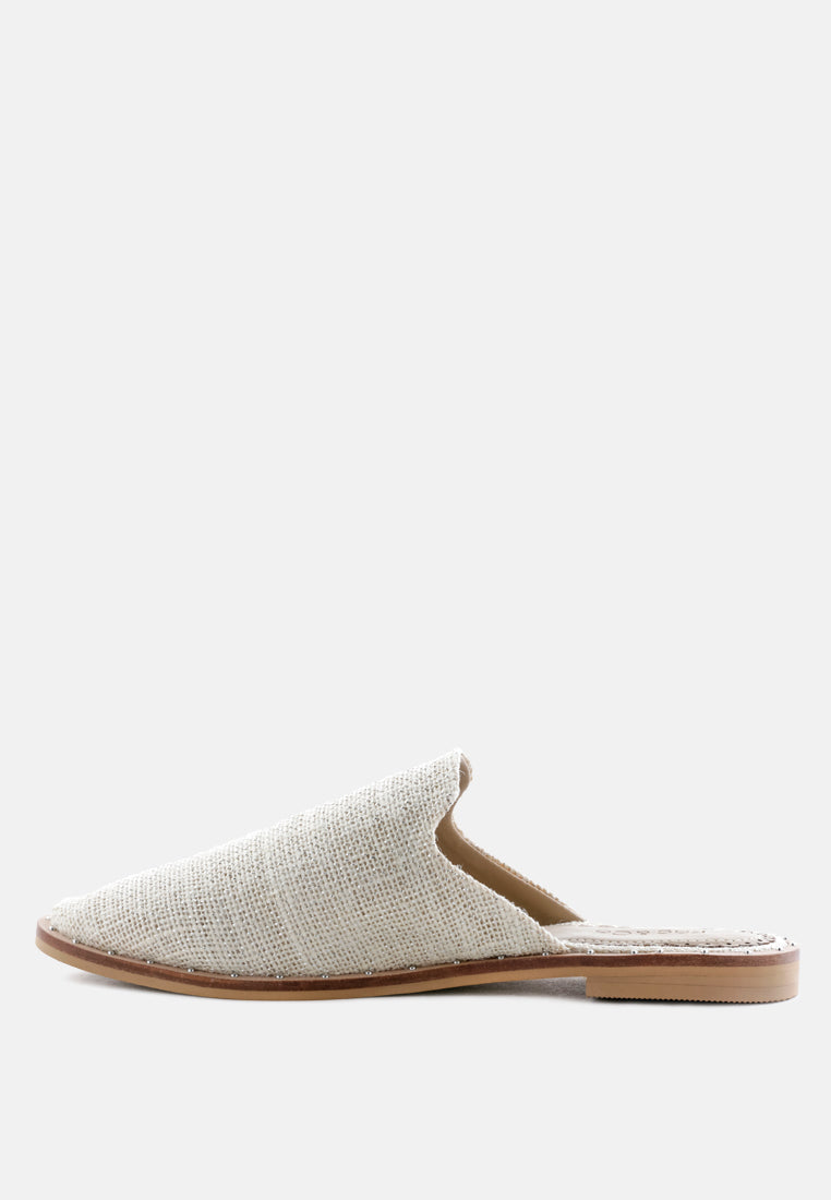 Rag & Co. Lia Handcrafted Canvas Mules in - Mules photo